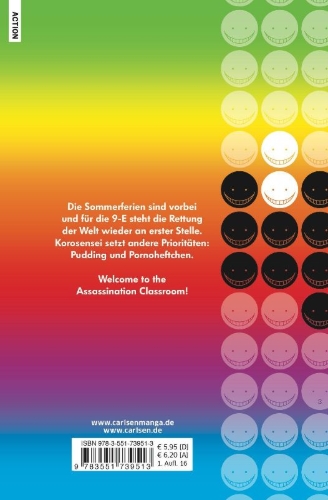 Buchcover und Innenansicht für das Buch: Ansatsu Kyoushitsu