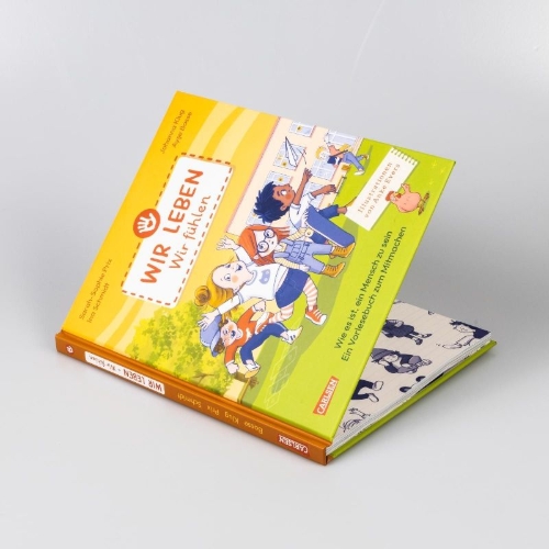 Buchcover und Innenansicht für das Buch: Wir leben - wir fühlen