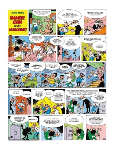 Buchcover und Innenansicht für das Buch: Mortadelo y Filemon: La máquina del cambiazo