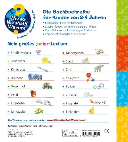 Buchcover und Innenansicht für das Buch: Wieso? Weshalb? Warum? Sonderband - Mein großes junior-Lexikon