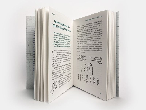 Buchcover und Innenansicht für das Buch: Warum wir nicht durch Wände gehen*