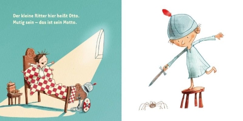 Buchcover und Innenansicht für das Buch: Die Großen Kleinen: Ritter Otto und sein Reittier