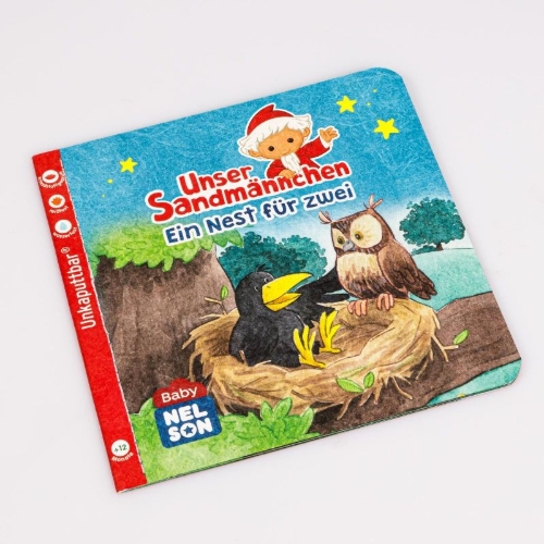 Buchcover und Innenansicht für das Buch: Baby Nelson (unkaputtbar) 8: Unser Sandmännchen