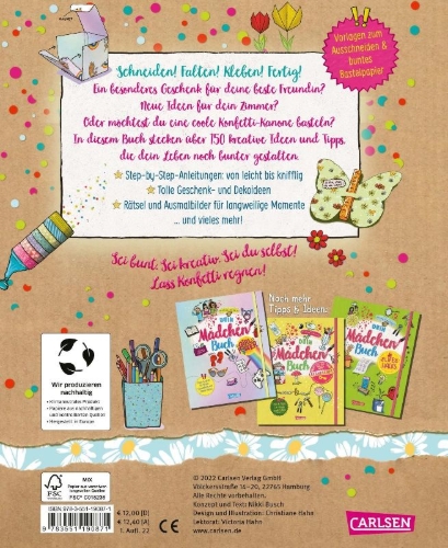 Buchcover und Innenansicht für das Buch: #buch4you: Dein Mädchenbuch: Sei kreativ
