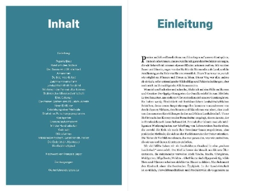 Buchcover und Innenansicht für das Buch: Permaculture: Guérir la terre, nourrir les hommes