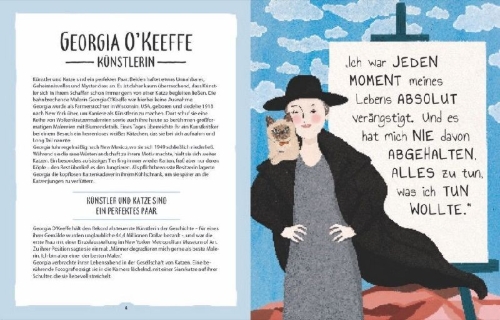 Buchcover und Innenansicht für das Buch: Hinter jeder großartigen Frau steht eine besondere Katze