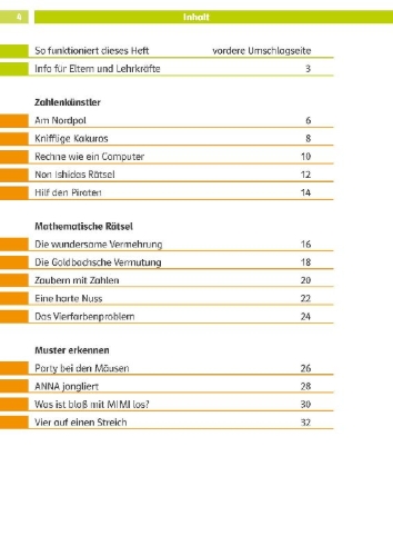 Buchcover und Innenansicht für das Buch: Klett Die Mathe-Helden Knobelaufgaben für Mathe-Helden 4. Klasse