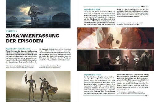 Buchcover und Innenansicht für das Buch: Star Wars: The Mandalorian - Das Buch zur Serie: Staffel Eins und Zwei