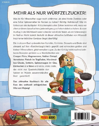 Buchcover und Innenansicht für das Buch: Das ultimative inoffizielle Kochbuch für Minecrafter