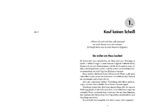 Buchcover und Innenansicht für das Buch: Kauf keinen Scheiß