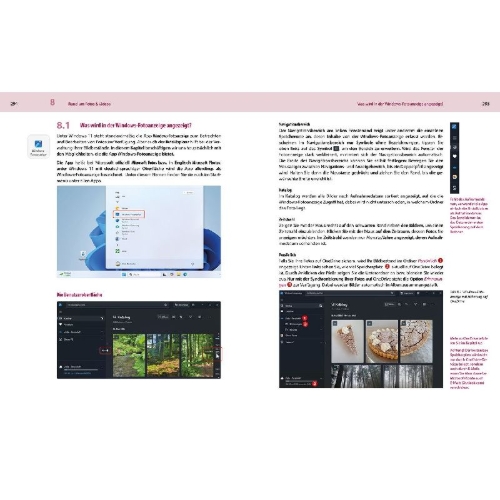 Buchcover und Innenansicht für das Buch: Windows 11 - Vom Einsteiger zum Profi