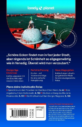 Buchcover und Innenansicht für das Buch: LONELY PLANET Reiseführer Venedig & Venetien