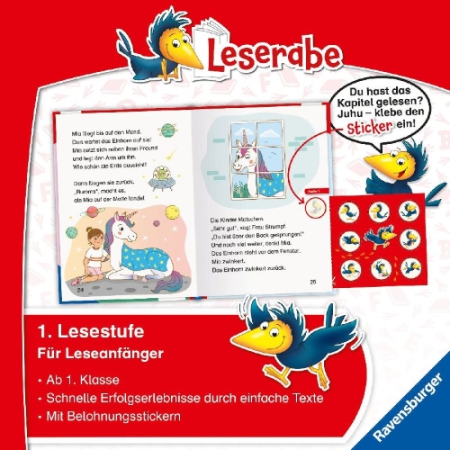 Buchcover und Innenansicht für das Buch: Leserabe - 1. Lesestufe - Mein Freund, das Einhorn
