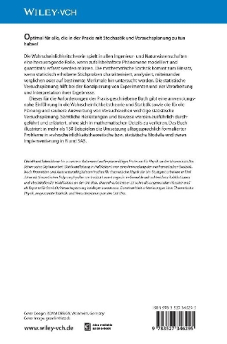 Buchcover und Innenansicht für das Buch: Angewandte Stochastik und Versuchsplanung in den Natur- und Ingenieurwissenschaften