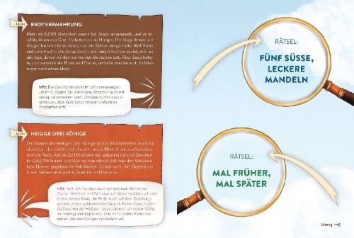 Buchcover und Innenansicht für das Buch: BIBLE MYSTERY GAME
