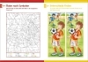 Buchcover und Innenansicht für das Buch: Extradicker Rätselspaß für Fußballfans
