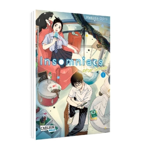 Buchcover und Innenansicht für das Buch: Kimi wa Houkago Insomnia