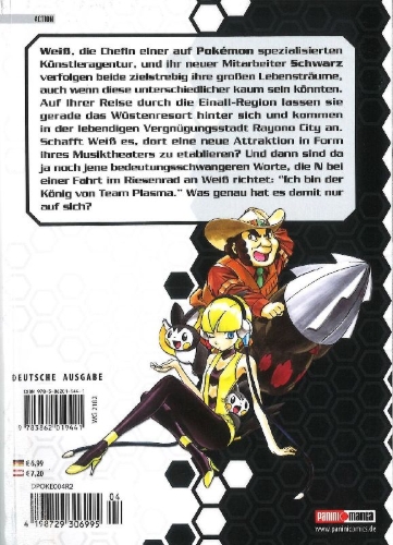 Buchcover und Innenansicht für das Buch: Pokémon: Schwarz und Weiß 04