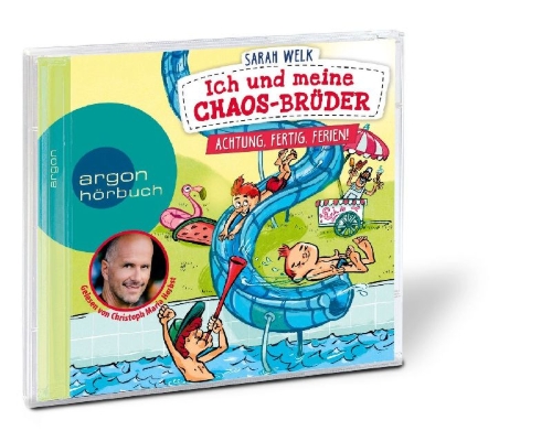 Buchcover und Innenansicht für das Buch: Ich und meine Chaos-Brüder - Achtung, fertig, Ferien!