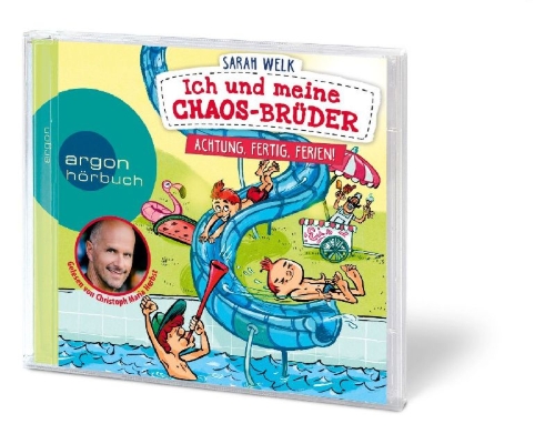 Buchcover und Innenansicht für das Buch: Ich und meine Chaos-Brüder - Achtung, fertig, Ferien!
