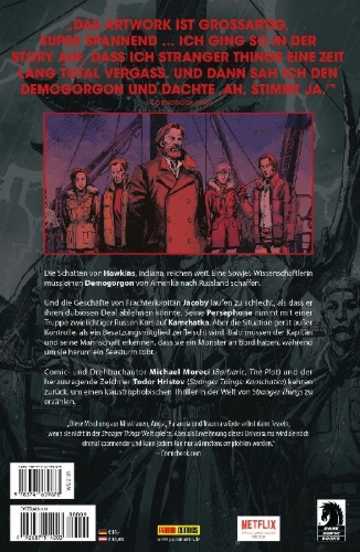 Buchcover und Innenansicht für das Buch: Stranger Things: The Voyage