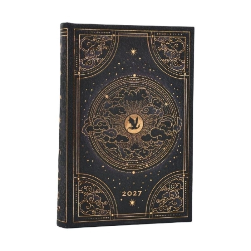 Buchcover und Innenansicht für das Buch: 12-Monatskalender 2027 Schatten von Navarre Mini Tagesüberblick