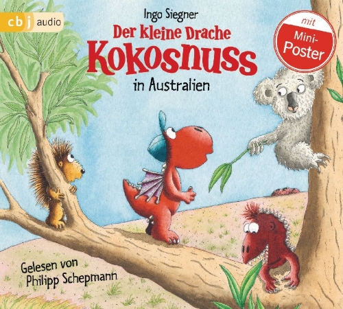 Buchcover und Innenansicht für das Buch: Der kleine Drache Kokosnuss in Australien
