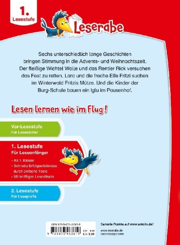 Buchcover und Innenansicht für das Buch: Leserabe Sonderausgaben - Zauberhafte Weihnachtsgeschichten für Erstleser
