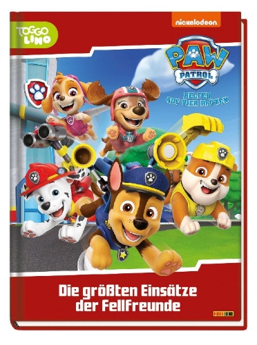 Buchcover und Innenansicht für das Buch: PAW Patrol: Die größten Einsätze der Fellfreunde