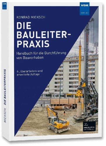 Buchcover und Innenansicht für das Buch: Die Bauleiterpraxis