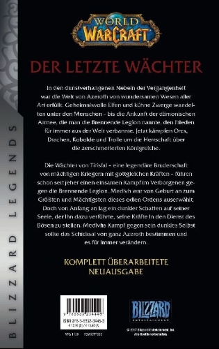 Buchcover und Innenansicht für das Buch: World of Warcraft: The Last Guardian (Blizzard Legends)