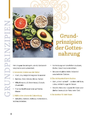 Buchcover und Innenansicht für das Buch: Das große Buch der Gottesnahrung