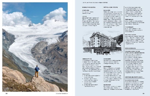 Buchcover und Innenansicht für das Buch: Wanderlust Alpen (Kompaktausgabe)