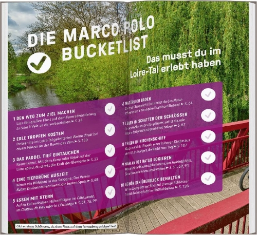Buchcover und Innenansicht für das Buch: MARCO POLO Reiseführer Loire-Tal