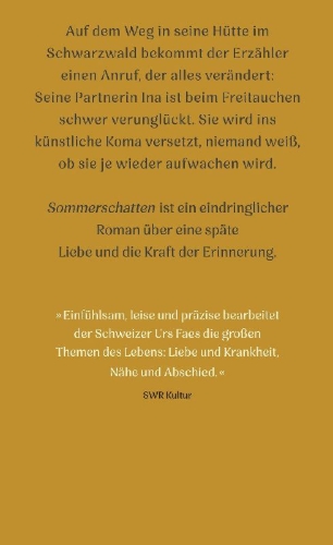 Buchcover und Innenansicht für das Buch: Sommerschatten