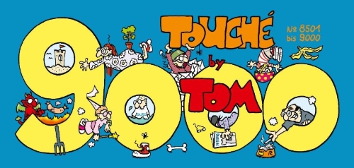 Buchcover und Innenansicht für das Buch: TOM Touché 9000: Comicstrips und Cartoons