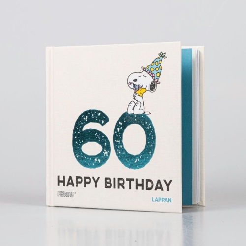 Buchcover und Innenansicht für das Buch: Peanuts Geschenkbuch: Happy Birthday zum 60. Geburtstag