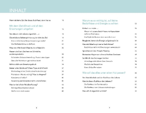 Buchcover und Innenansicht für das Buch: Less Stress In Your 30s