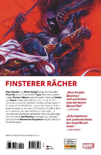 Buchcover und Innenansicht für das Buch: Vengeance of the Moon Knight (2024) 1-4
