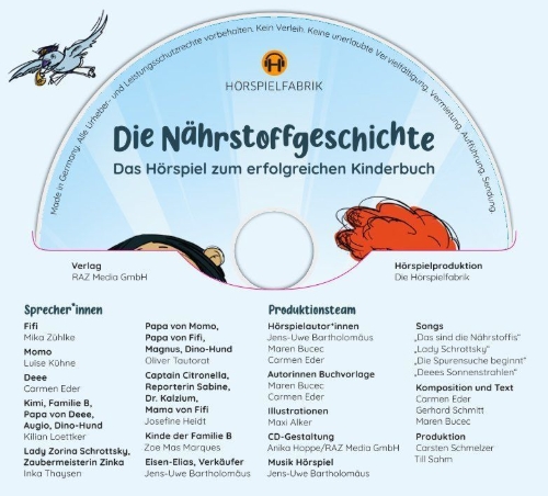 Buchcover und Innenansicht für das Buch: Die Nährstoffgeschichte. Begeistert Kinder für gemüsiale Superkräfte!