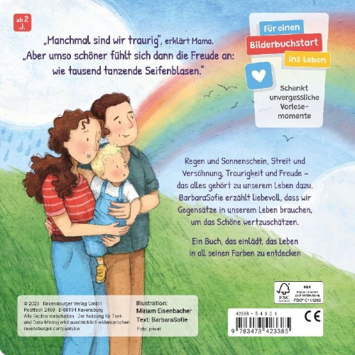 Buchcover und Innenansicht für das Buch: Sonne und Regen - So ist unser Leben