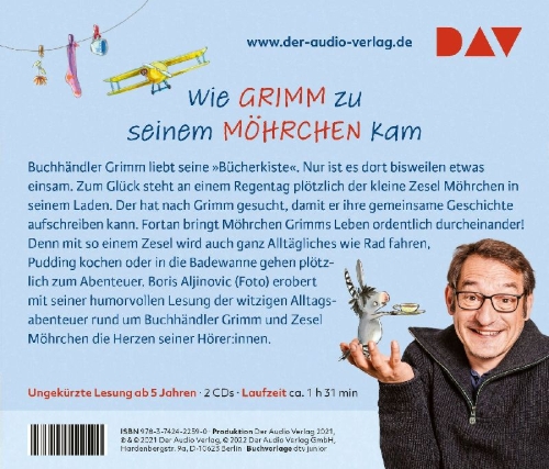 Buchcover und Innenansicht für das Buch: Grimm und Möhrchen - Teil 1: Ein Zesel zieht ein