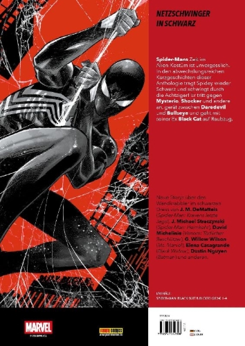 Buchcover und Innenansicht für das Buch: Spider-Man: Black Suit & Blood (2024)