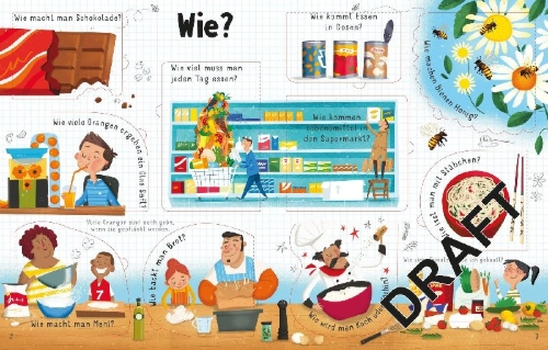Buchcover und Innenansicht für das Buch: Kommt unser Essen aus dem Supermarkt?