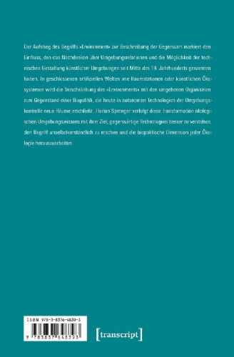Buchcover und Innenansicht für das Buch: Epistemologien des Umgebens