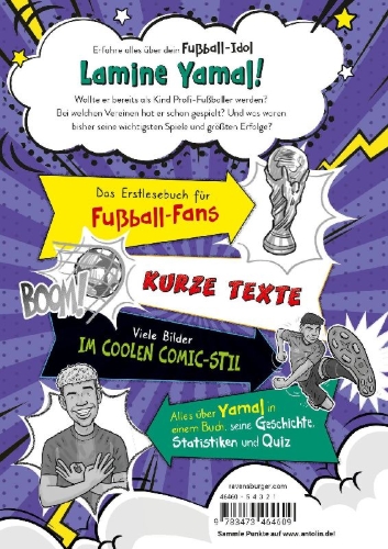 Buchcover und Innenansicht für das Buch: Football Superstars. Yamal Rules