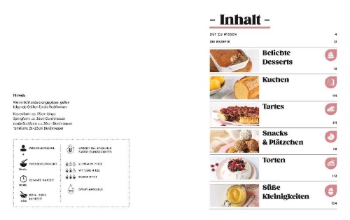 Buchcover und Innenansicht für das Buch: Cook it! Süßes