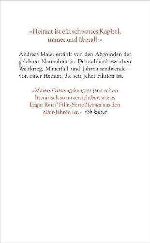 Buchcover und Innenansicht für das Buch: Die Heimat - Roman (Ortsumgehung 9)