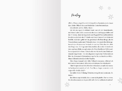 Buchcover und Innenansicht für das Buch: Christmas at Tiffany's (Wunderschöne Weihnachtsromantik in New York)
