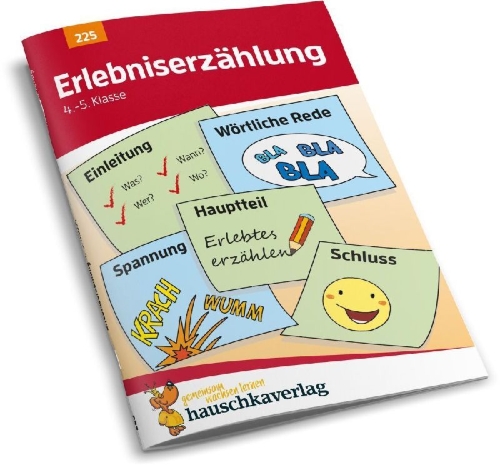 Buchcover und Innenansicht für das Buch: Deutsch 4./5. Klasse Übungsheft - Erlebniserzählung